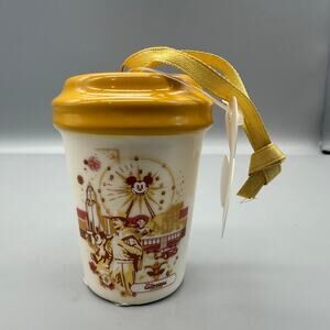 Disney California Adventure Starbucks Tumbler Christmas Ornament with tags